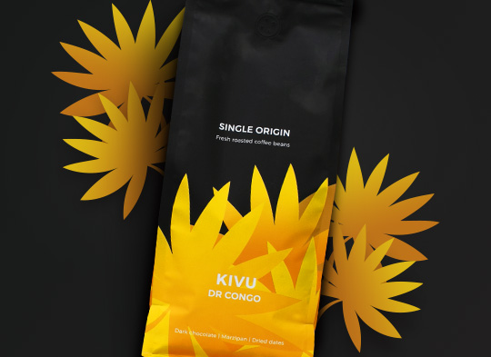 Sortenreine Kaffeebohnen „DR Congo Kivu“, 1 kg