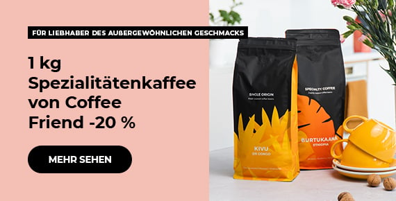 1 kg Spezialitätenkaffee von Coffee Friend -20 %