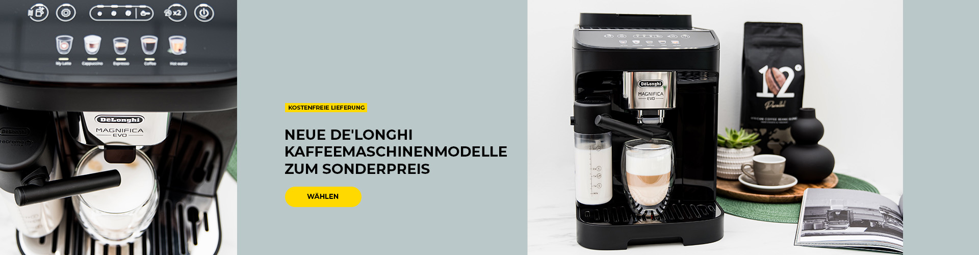 Neue De'Longhi Kaffeemaschinenmodelle zum Sonderpreis