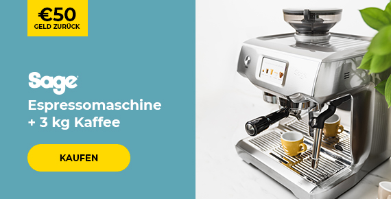 SAGE Espressomaschine + 3 kg Kaffee